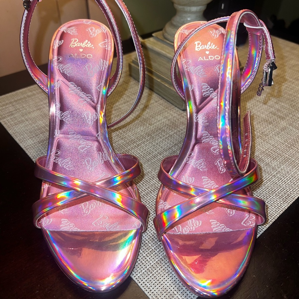 Aldo Pink Stiletto Heels with Strappy Design